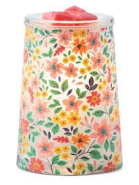 Scentsy Floral Warmer in Coral, Yellow & Green